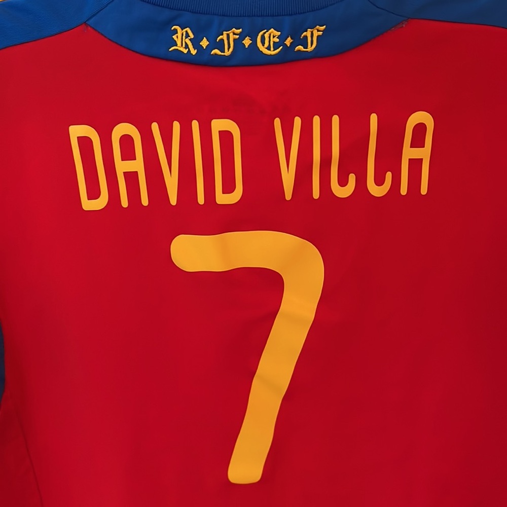 🌟🌟RARE🌟🌟 2010 FIFA WORLD CHAMPIONS Official David Villa Soccer Jersey - Picture 3 of 10